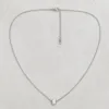 colar prateado retangular branco, fundo branco, referência 84052-06