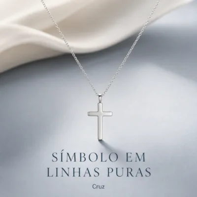 colar prateado minimalista, variante dourada, pedra clara, referência 84425-01