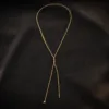 colar dourado em Y, fundo branco, referência 84728-01