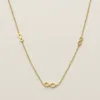 colar dourado infinito, fundo branco, referência 84802-01