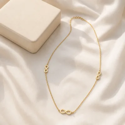 colar dourado infinito, undefined, referência 84802-01