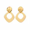 Brincos Geométricos Dourados com Aro Aberto dourado, referência 84857-01