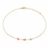 colar dourado rosa 12 modelos opção A Coral Rosa, Esfera e Lua em fundo branco