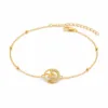 pulseira com roseta de cristais dourado em fundo branco, referência 85204-10