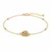 pulseira com cabeça de pantera dourado em fundo branco, referência 85204-14