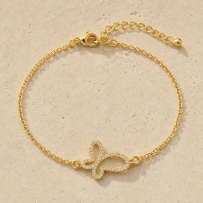 pulseira dupla com cristais dourado em pedra clara de tom quente, referência 85204-27