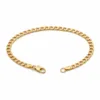 Pulseira dourada de elos cubanos finos, uma unidade