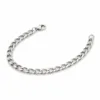 pulseira prateada de elos ovais em fundo branco, referencia 85244-01