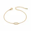 pulseira dourada com elo de cristais em fundo branco, referencia 85245-01