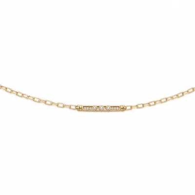 pulseira dourada zircónias 85247-01 variante A com vista do fecho