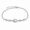 pulseira prateada marquise pavé em fundo branco, referencia 85250-02