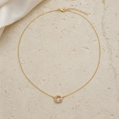 Colar Dourado com Pendente e Pedras — 2 Modelos — A — Triangular
