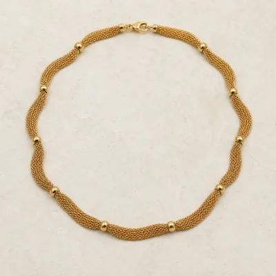 Colar Dourado Multicorrentes com Esferas — A – Dourado