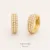 Argola Contas Brancas Dourado