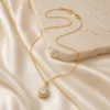Colar com Pendente Gota de Cristal — 2 Cores — A — Dourado
