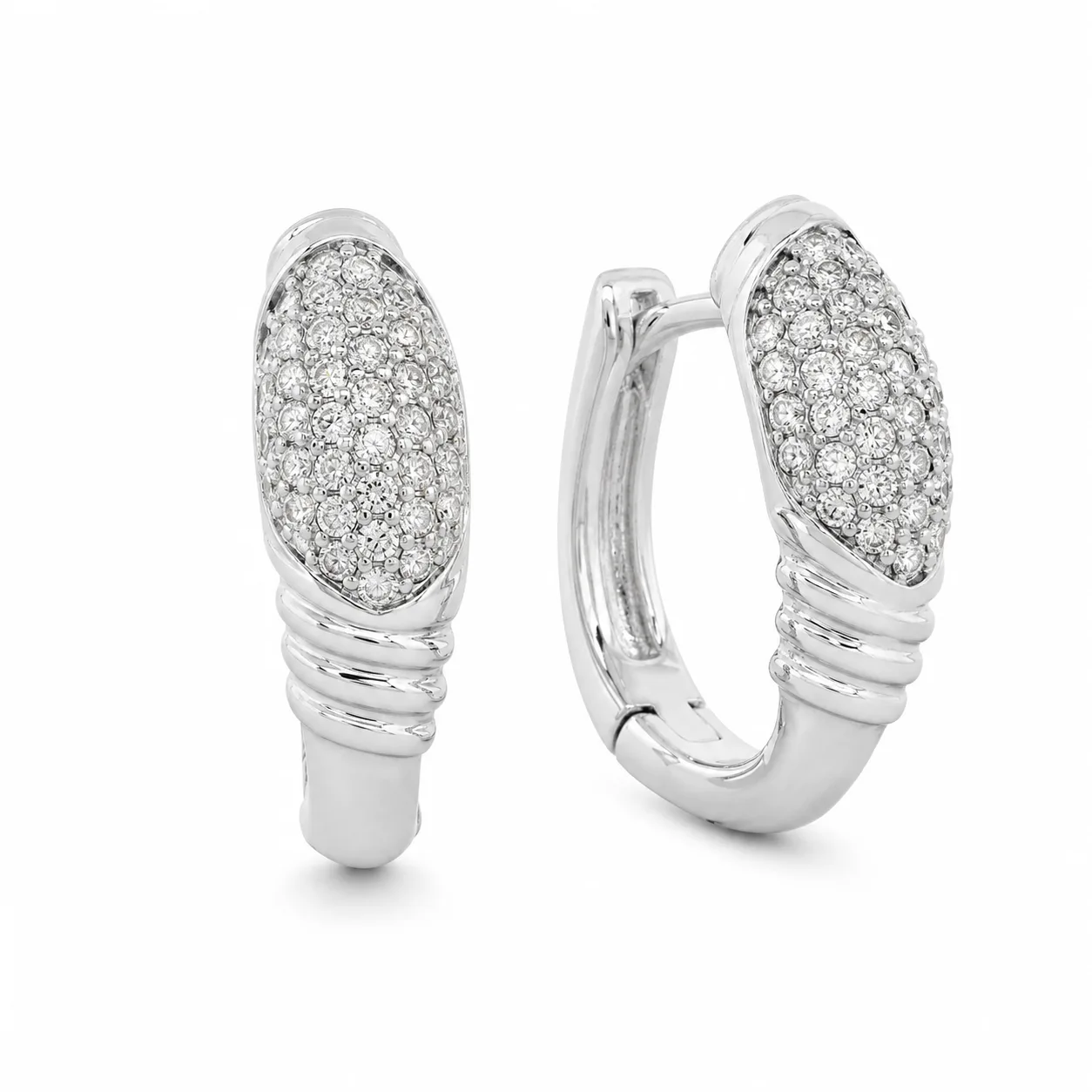 argolas prateadas elegantes ovais, refer锚ncia 85376-8