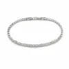 pulseira prateada com zircões em fundo branco, referencia 85394-1