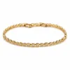 pulseira dourada com elos e zircões em fundo branco, referencia 85400-1