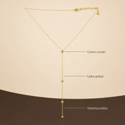 colar dourado em Y com círculos, undefined, referência 85477-3