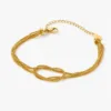 pulseira dourada multifiada com nó, imagem 1, referência 85575