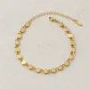 pulseira dourada com discos redondos, imagem 1, referência 85577