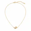 colar entrelaçado com cristal, A — Dourado, em fundo branco, referência 85584
