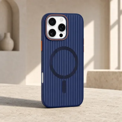 Capa Magnética Canelada CDCX para iPhone 12 e iPhone 14 Pro Max
