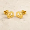 Brincos Dourados Elefante, referência K2026-008-10