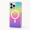 Capa Magnética Arco-Íris QCCX para iPhone 14 Pro Max e iPhone 15