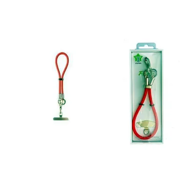 Cordão Universal de Silicone para Telemóvel A01 — Longo ou Pulso - Pulso, Vermelho
