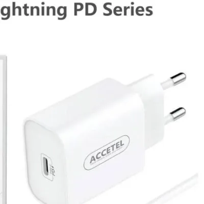 Adaptador ACCETEL AC933 branco com porta USB-C