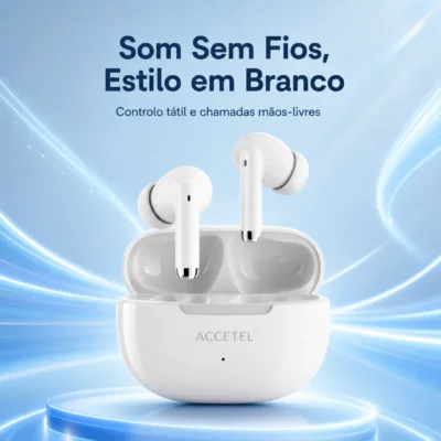 Auriculares sem fios TWS ACCETEL EPW165W branco - imagem 2