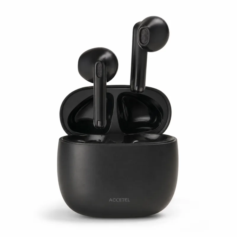 Auriculares sem fios ACCETEL W30BB TrueConnect preto - imagem 1