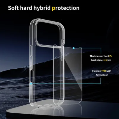 Capa iPhone 17 Pro Transparente Anti-Choque - imagem 3