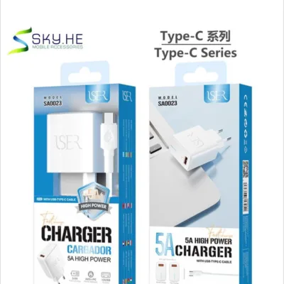 Carregador USER SA0023 5A com cabo USB-C