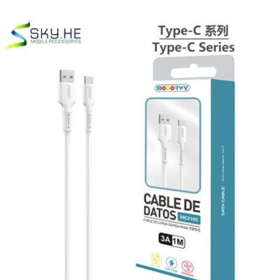 Cabo USB-C MODOR MC2105 1m 3A - Branco