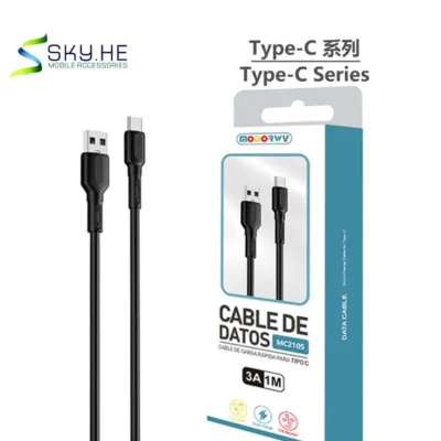Cabo USB-C MODOR MC2105 1m 3A - Preto