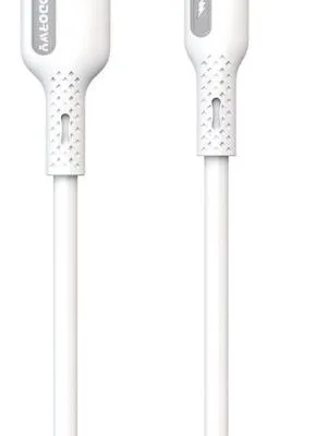 Fichas USB-A e Lightning do cabo MODOR MC2114-L branco