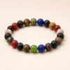 Pulseira de Contas Redondas Multicolor — 8 mm — A — Multicolor