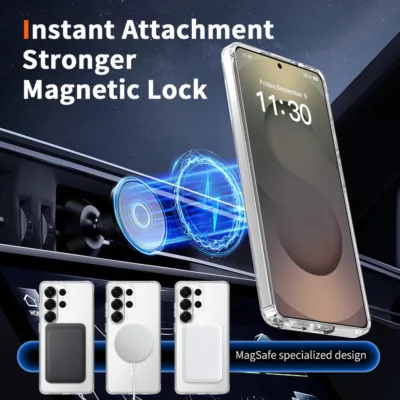 Capa Magnetica Transparente Anti-Amarelecimento Samsung Galaxy S26 Ultra