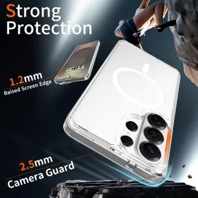 Capa Magnetica Transparente Anti-Amarelecimento Samsung Galaxy S26 Ultra