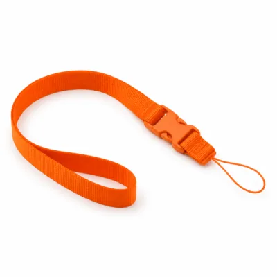 Fita de pulso laranja de 1 cm para telemóvel