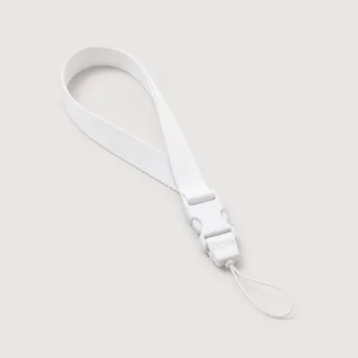Fita de pulso branca de 1 cm para telemóvel
