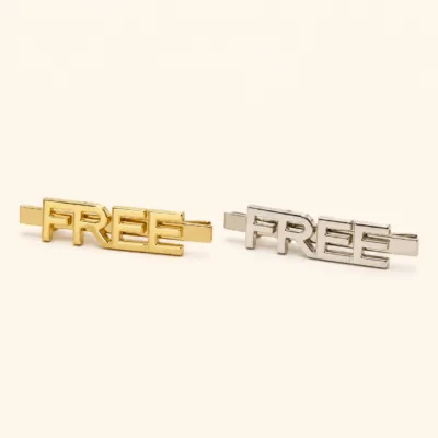 Ganchos de cabelo FREE em acabamento dourado e prateado