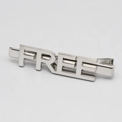 Gancho de cabelo metálico FREE em acabamento prateado