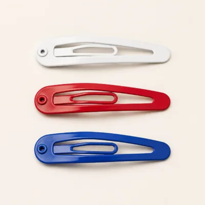 Ganchos BB vazados de 7 cm em branco, vermelho vivo e azul-real