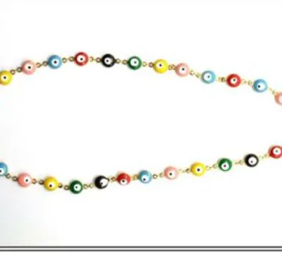 Mixed Colour Evil Eye Bead Necklace | 4215-R006, 4215-R006