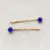 Dourado com Cristal Azul (2 peças)