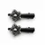 Preto com motivo floral de strass multicolor (2 peças)