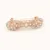 Rosa-dourado com pérolas e strass branco (1 peça)